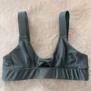 Beach Riot Silver/Gray Sparkle Twist Bra XS $68